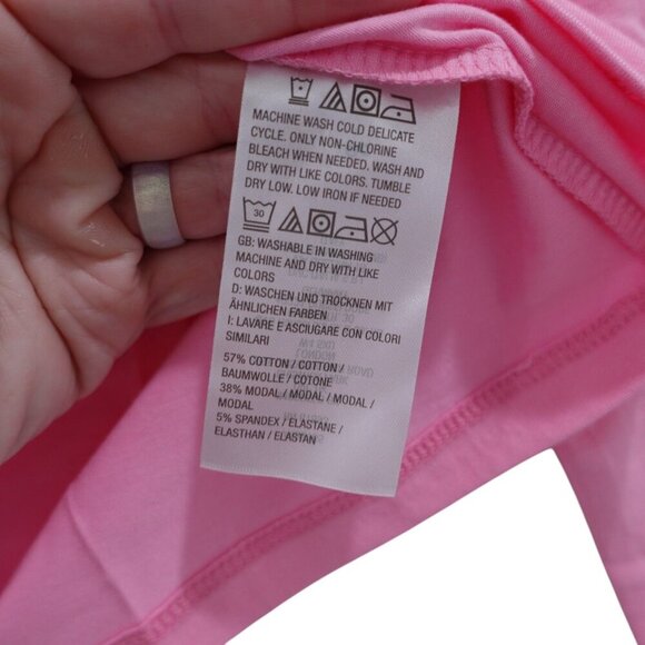 NWOT Candace Cameron Bure Long-Sleeve Top Sz S Pink Ruffle Shoulder Detail - Picture 4 of 7